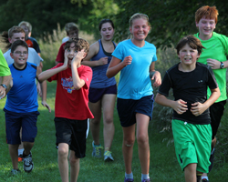 Photo of Middle School Cross Country practice.
